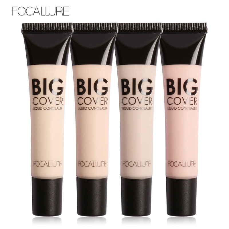 FOCALLURE Big Cover Liquid Concealer Moisturizing Oil-control Waterproof Contour Makeup Face Primer Face Cream