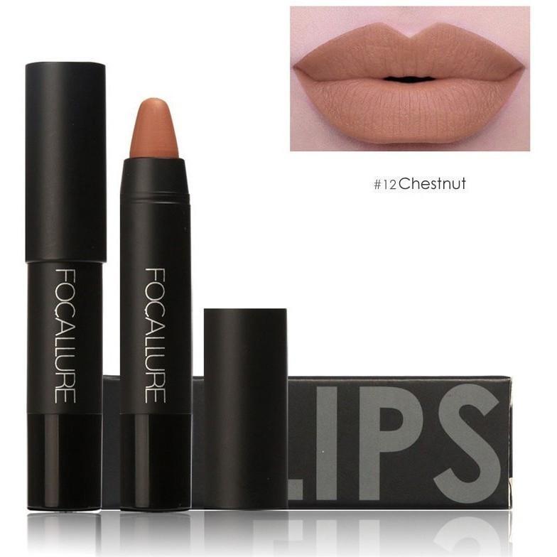 Focallure™ Matte Lipstick - #12 Chestnut