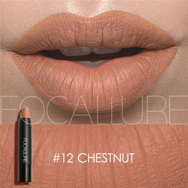 Focallure™ Matte Lipstick - #12 Chestnut