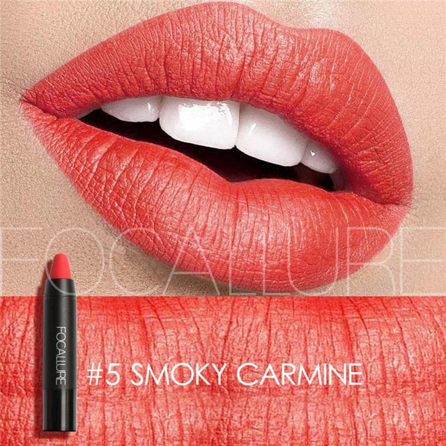 Focallure™ Matte Lipstick - #5 Smoky Carmine